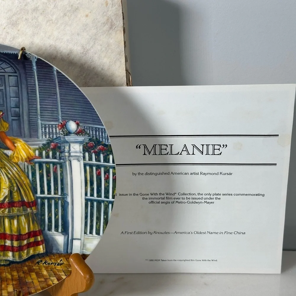 GWTW Knowles Issue 3 Melanie #13100D COA Yellow Ruffled Dress - Picture 6 of 9